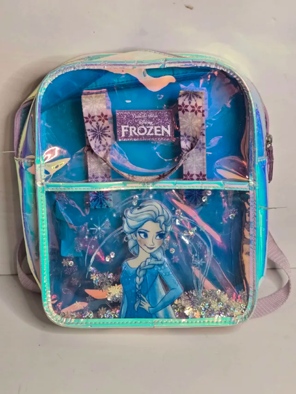 Disney Frozen Backpack 11x9x3 – Elsa Holographic Kids School Bag
